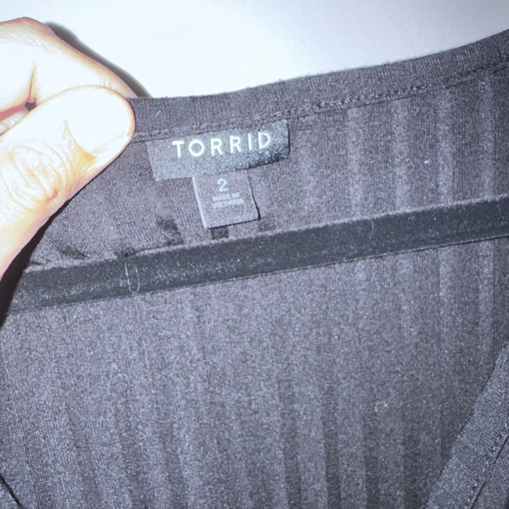 Torrid Black Ribbed Knit Top - Picture 3 of 5